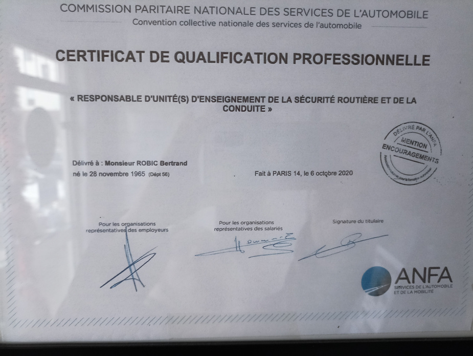certificat de qualification professionnelle